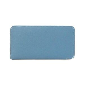 Hermes Aunage Rodeo Des Cowgirl Silk in Classic Wallet New Blue Jean